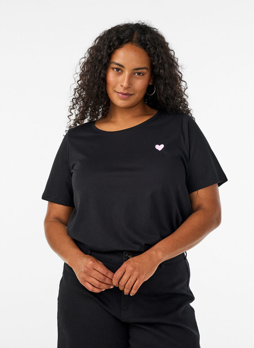 Koszulka z nadrukiem, Czarne, Model image number 0