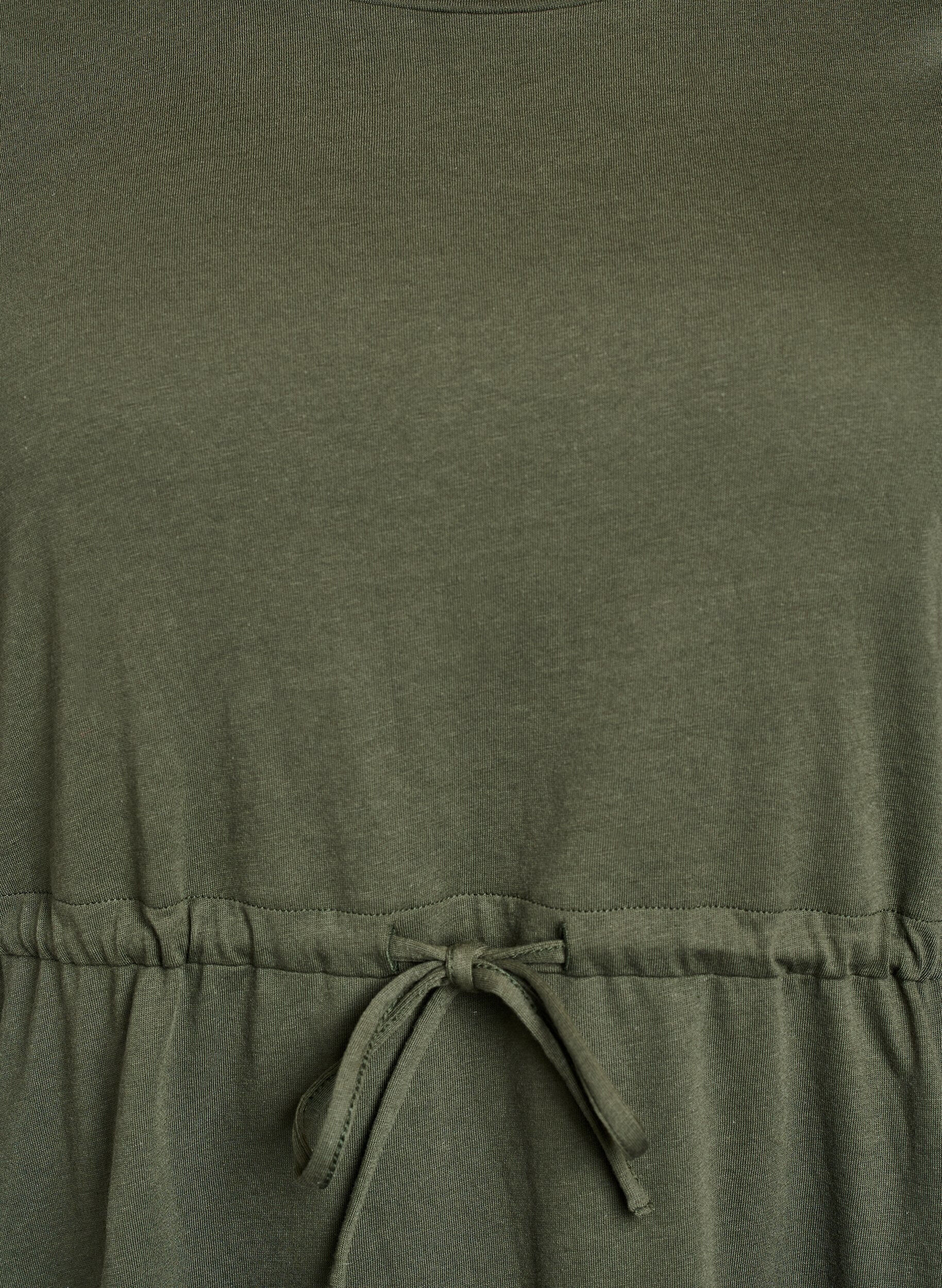 Zizzi FLASH - Kr&oacute;tka sukienka T-shirtowa z wiazanym paskiem, Zielony, Packshot image number 2