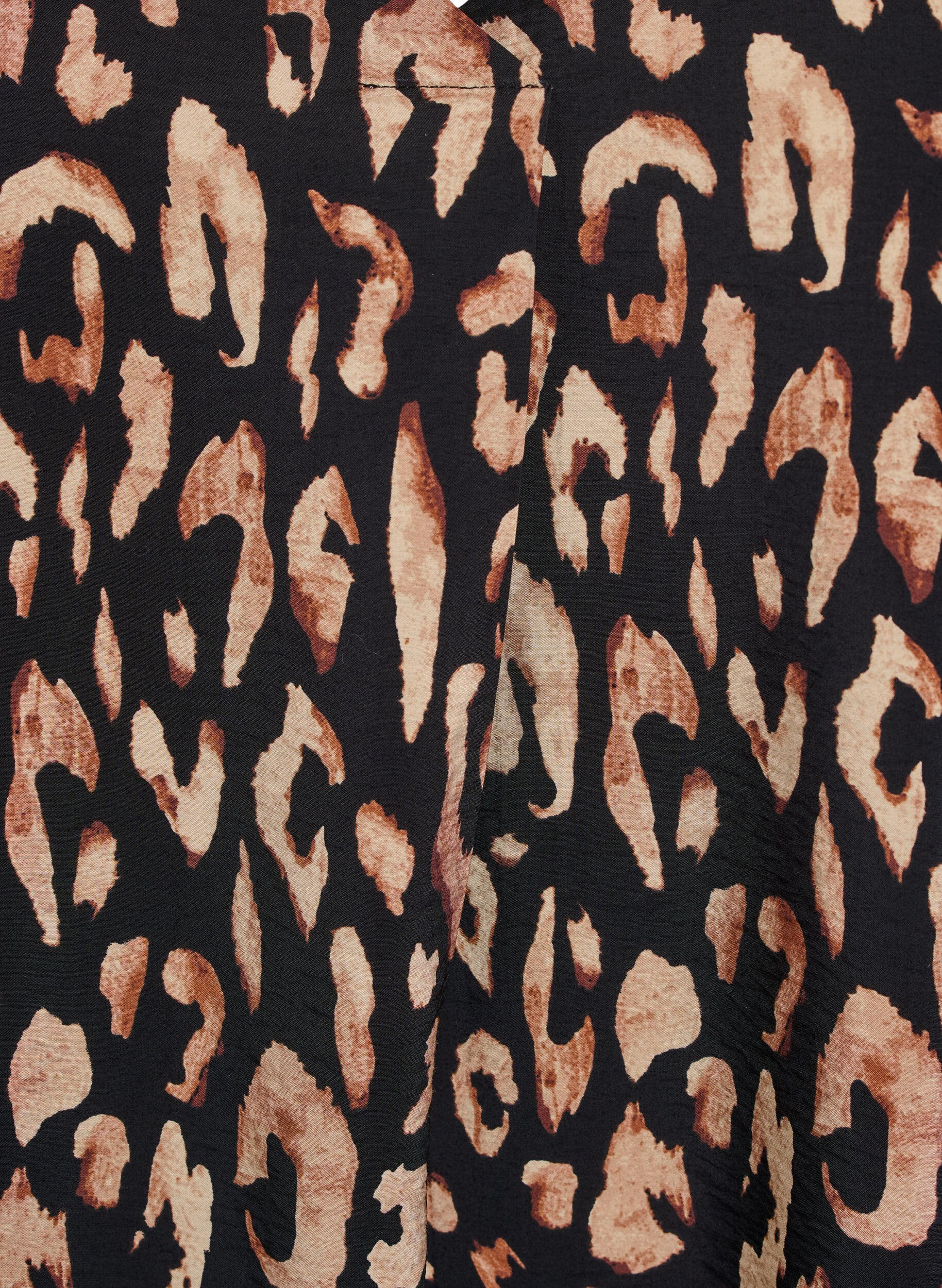 Zizzi Wiskozowa sukienka z dekoltem w szpic, Czarne, Packshot image number 2