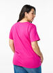 Podstawowa koszulka bawelniana z okraglym dekoltem, R&oacute;żowy, Model image number 2