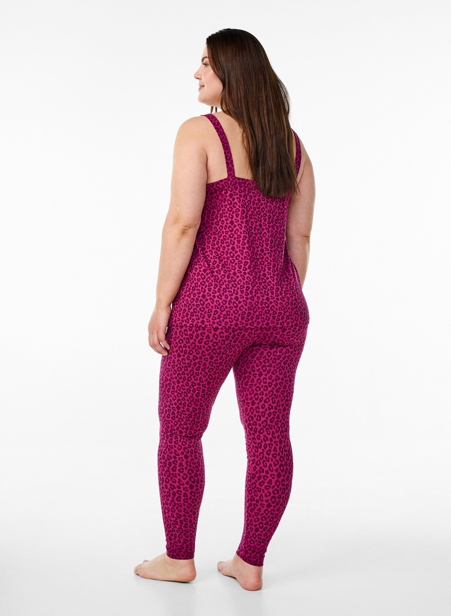 Zizzi Legginsy do kostek z wiskozy, R&oacute;żowy, Model image number 1