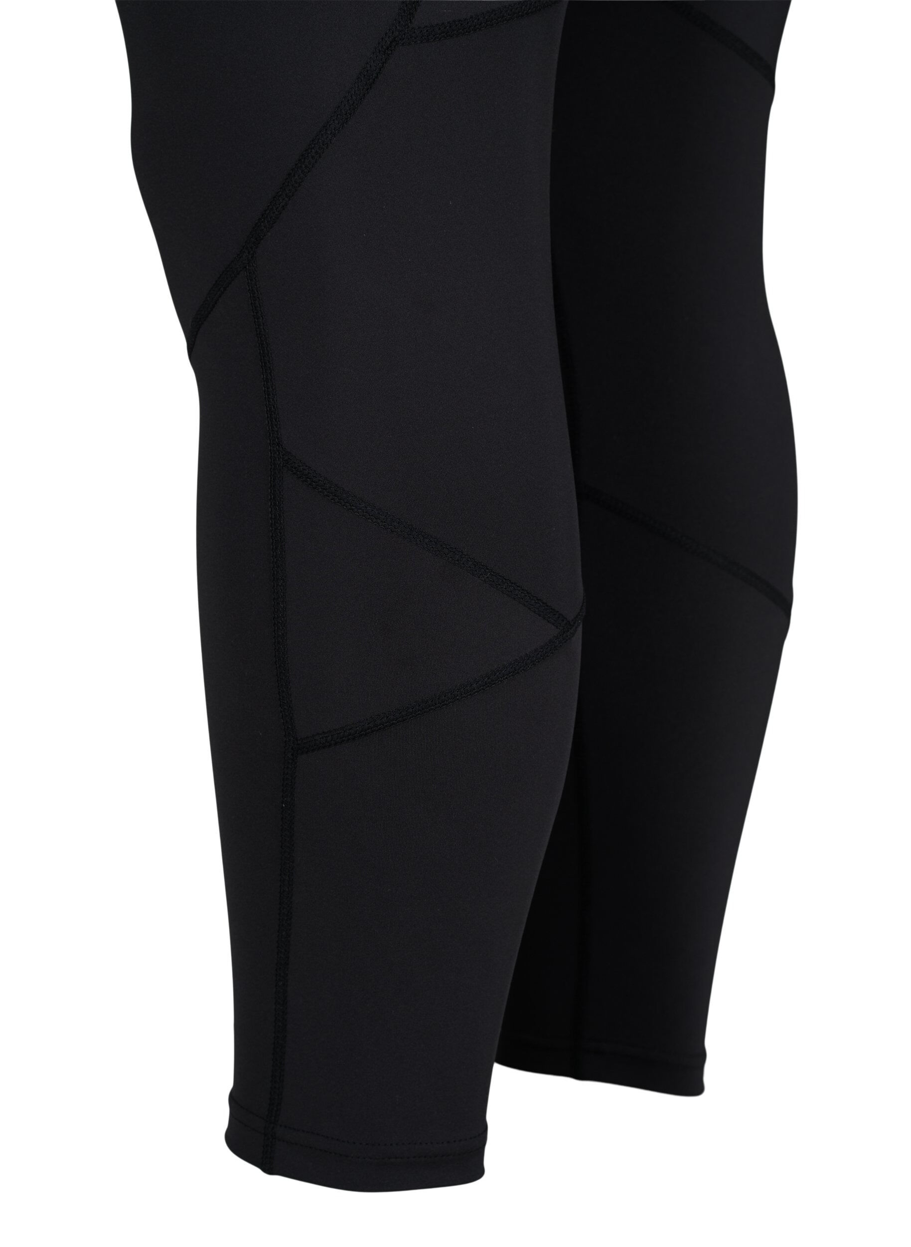 Zizzi Gladkie legginsy treningowe, Black, Packshot image number 3