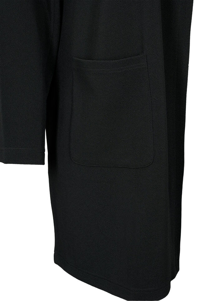 Dluga marynarka z kieszeniami, Czarne, Packshot image number 3