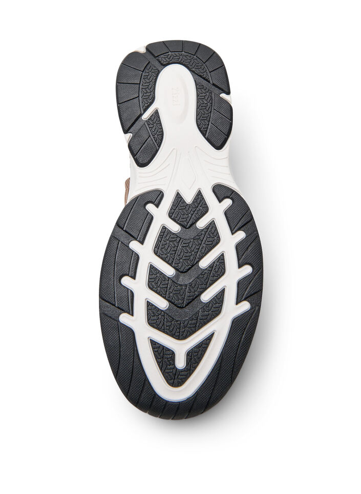 Sportowe buty z dzianiny z blyszczaca nitka, Brązowy, Packshot image number 4