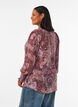 Tunika z nadrukiem w stylu paisley i marszczonymi mankietami, R&oacute;żowy, Model image number 2