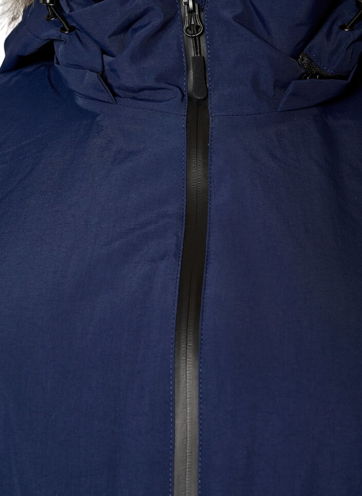 Nieprzemakalna parka z kapturem, Niebieskie, Packshot image number 2