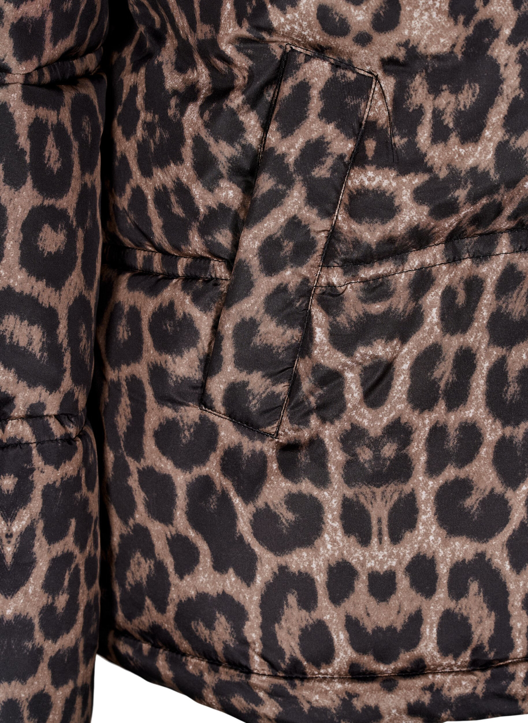 Zizzi Kr&oacute;tka kurtka puchowa z kapturem i dwustronnym zamkiem blyskawicznym, Czarne, Packshot image number 3