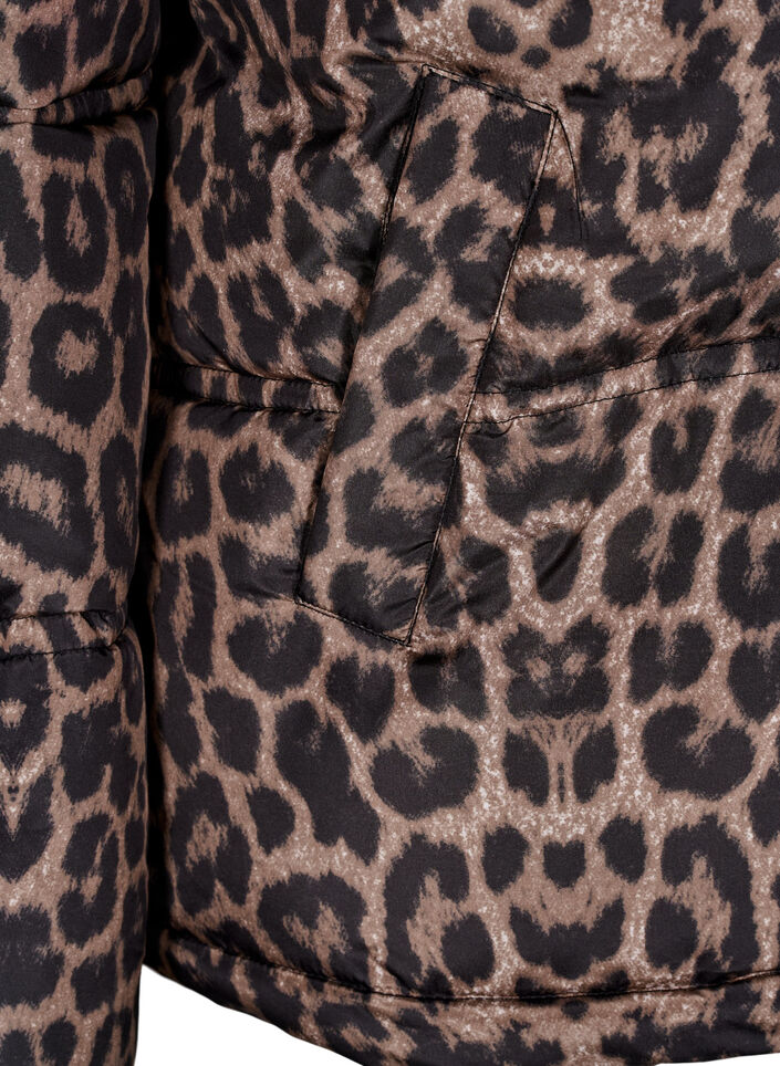 Krótka kurtka puchowa z kapturem i dwustronnym zamkiem blyskawicznym, Czarne, Packshot image number 3