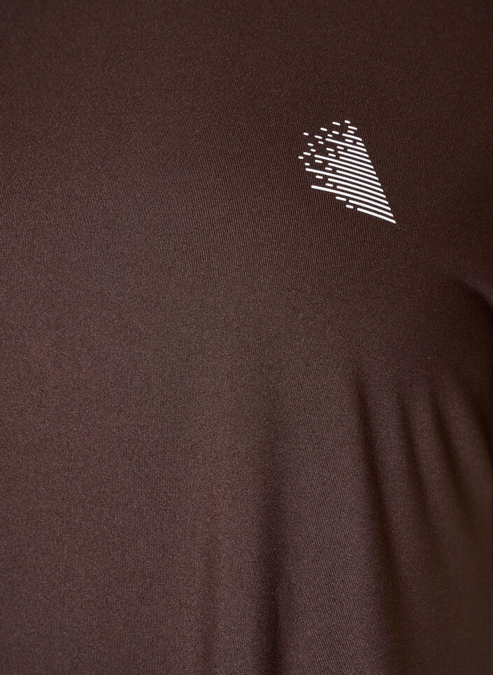 Dlugi t-shirt treningowy, Brązowy, Packshot image number 2