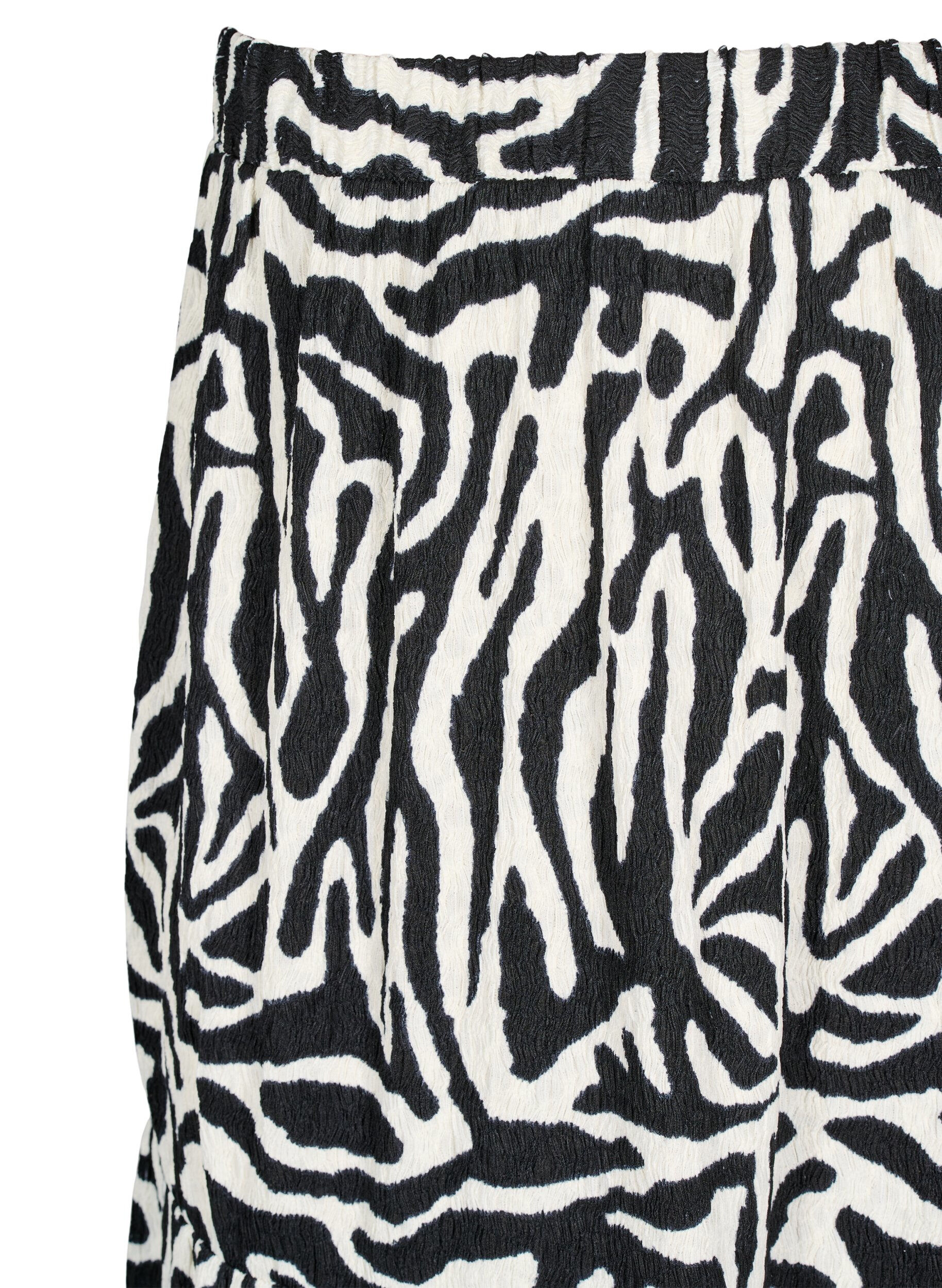 Zizzi Dluga sp&oacute;dnica w zebre, Black w. White Zebra, Packshot image number 2