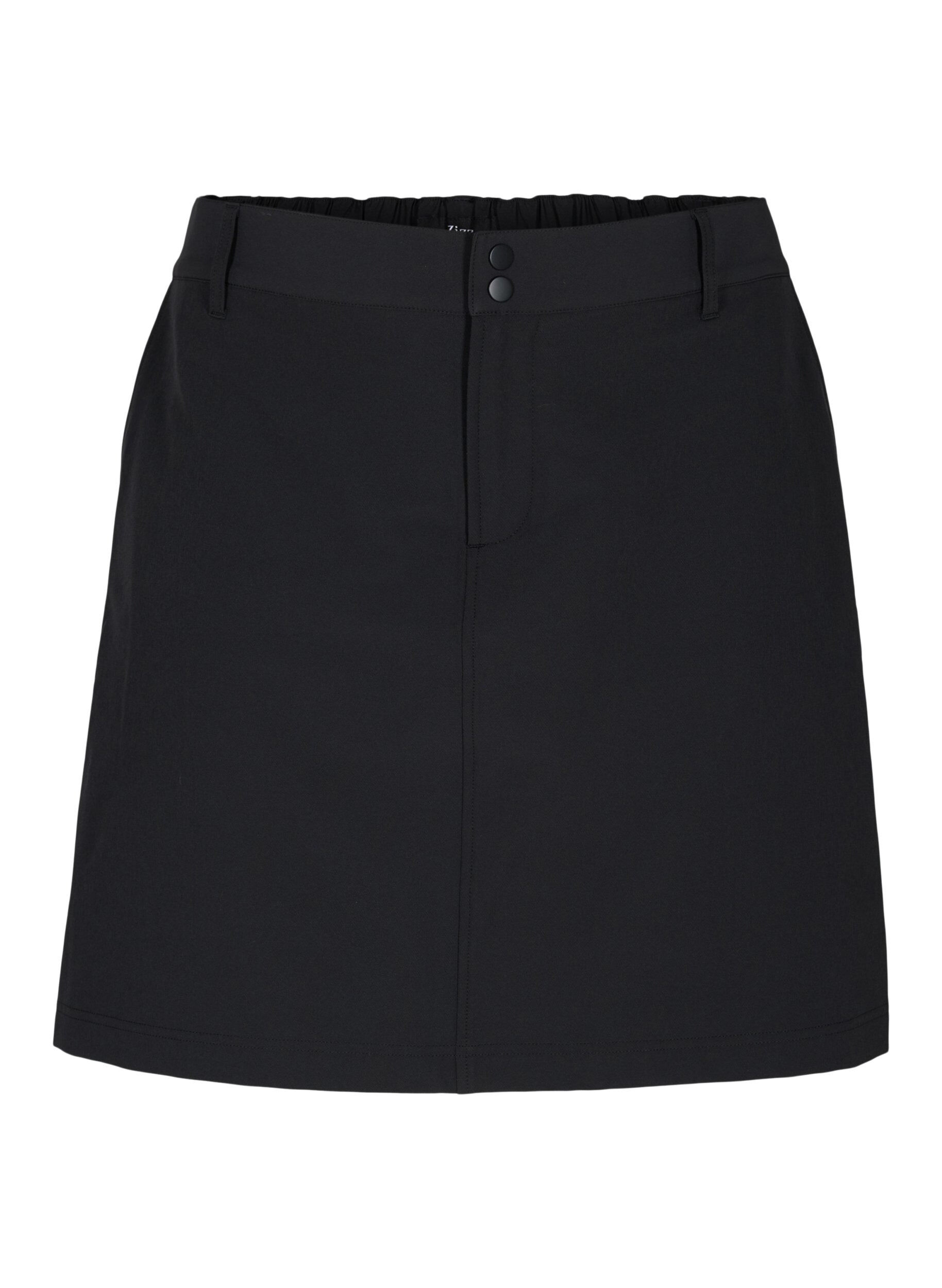 Zizzi Outdoor skirt with inner shorts, Black, Packshot image number 0