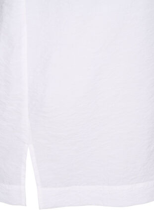 Dluga koszula z wiskozy z krótkimi rekawami, Bright White, Packshot image number 3
