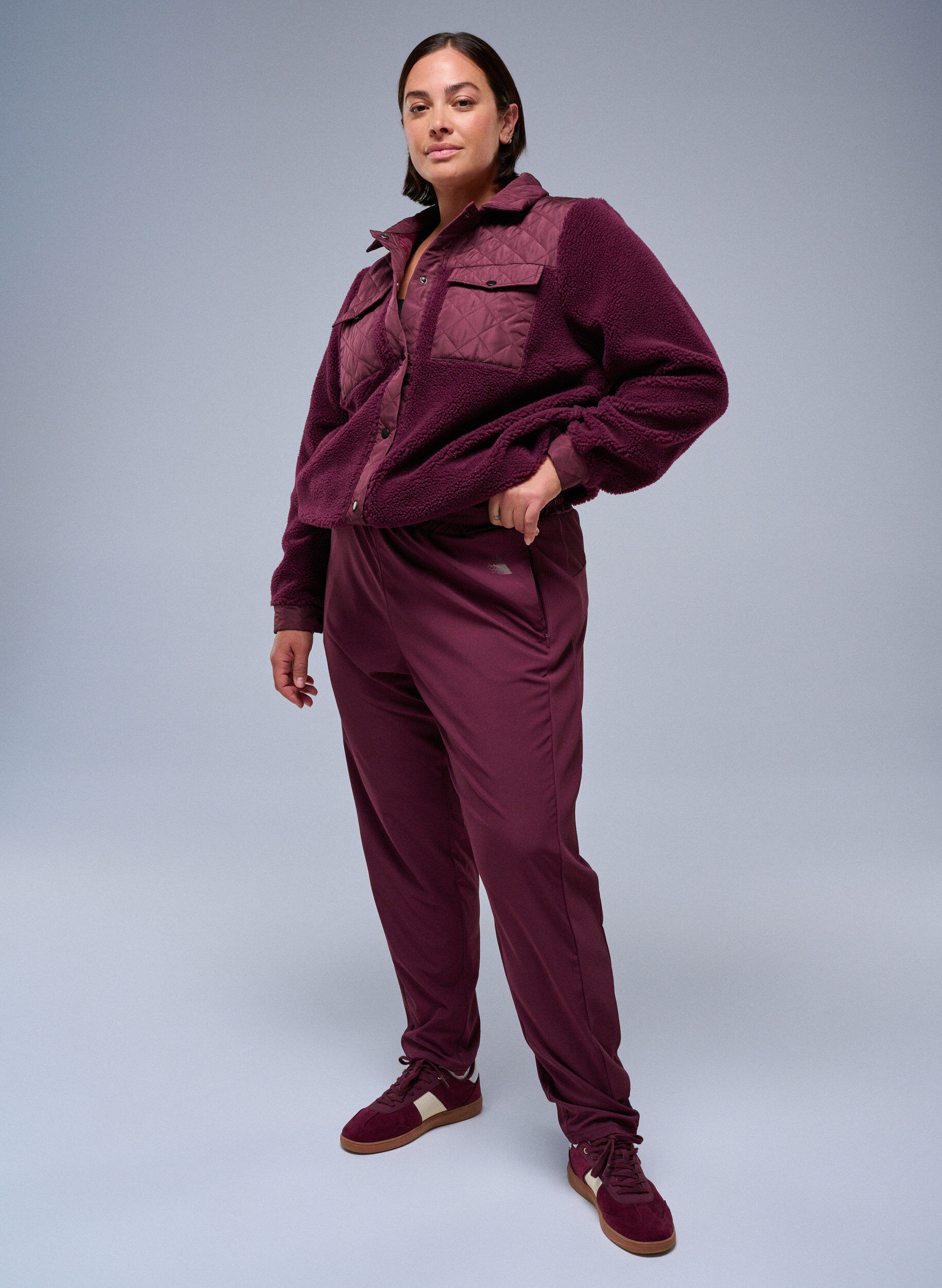 Zizzi Lekkie spodnie treningowe z kieszeniami, Czerwony, Image image number 0