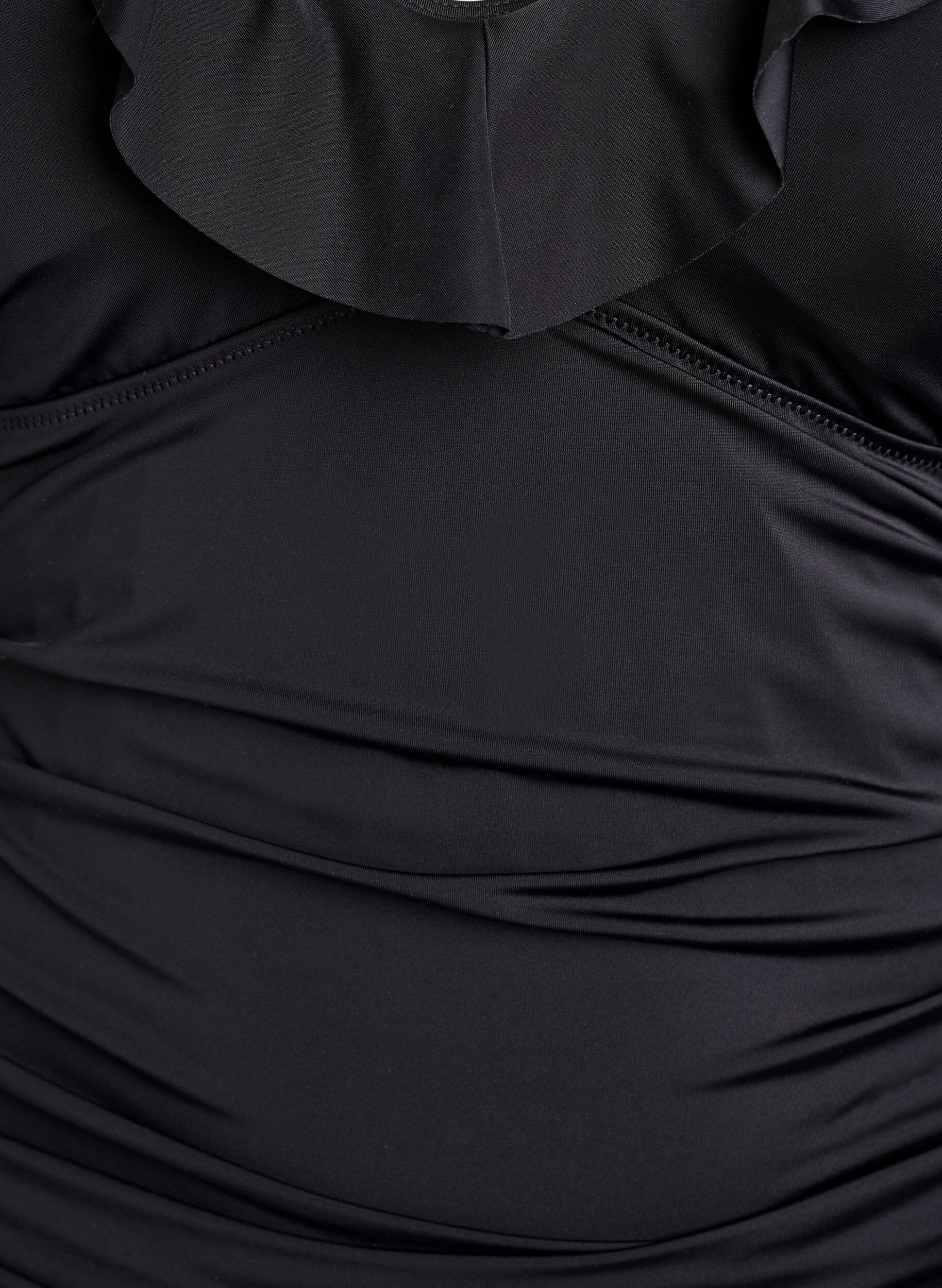 Zizzi Str&oacute;j kapielowy z falbankami i wyjmowanymi wkladkami, Czarne, Packshot image number 2