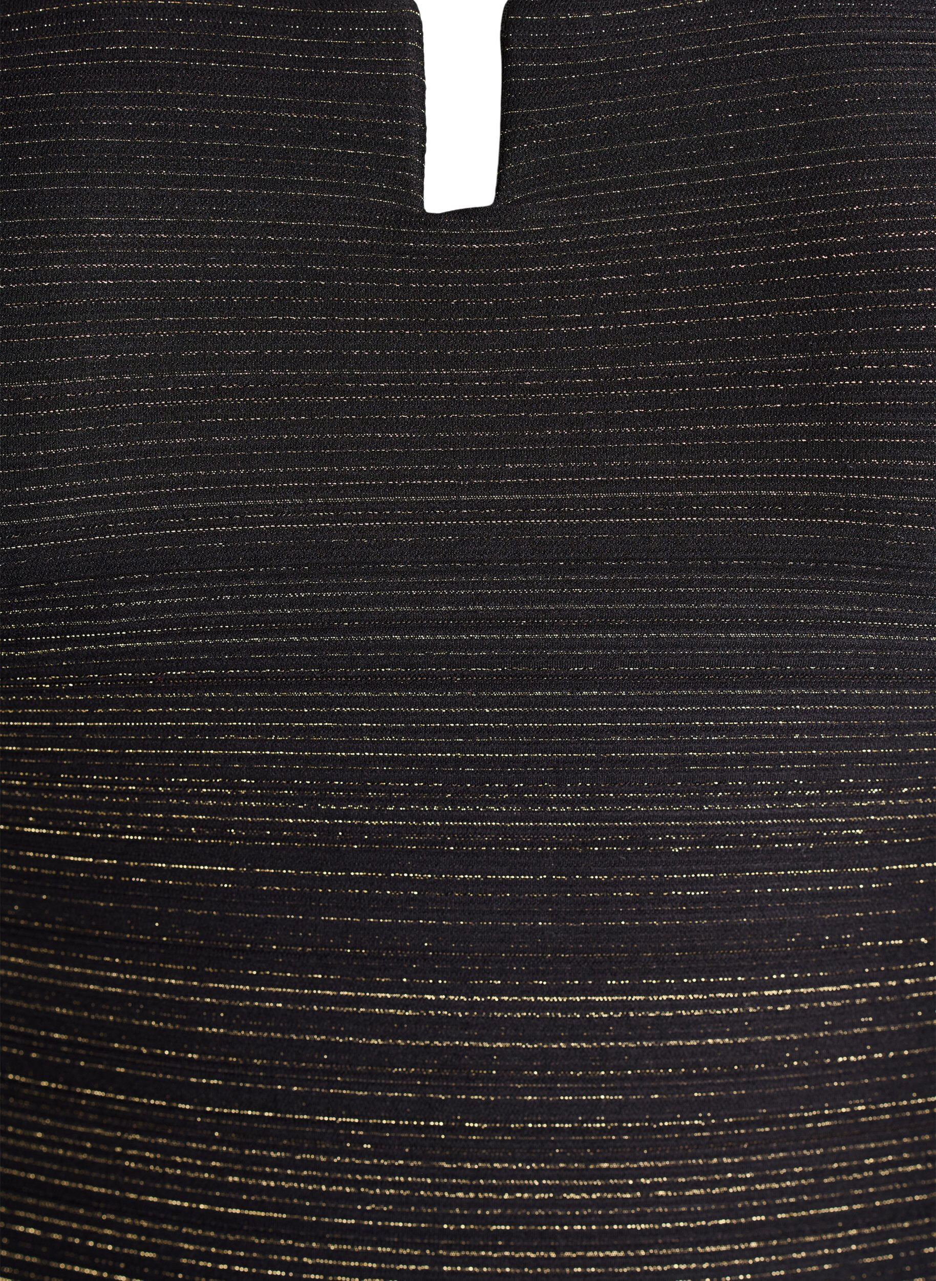 Zizzi Plaszcz kapielowy z fakturowanym paskiem i ozdoba z przodu, Czarne, Packshot image number 2