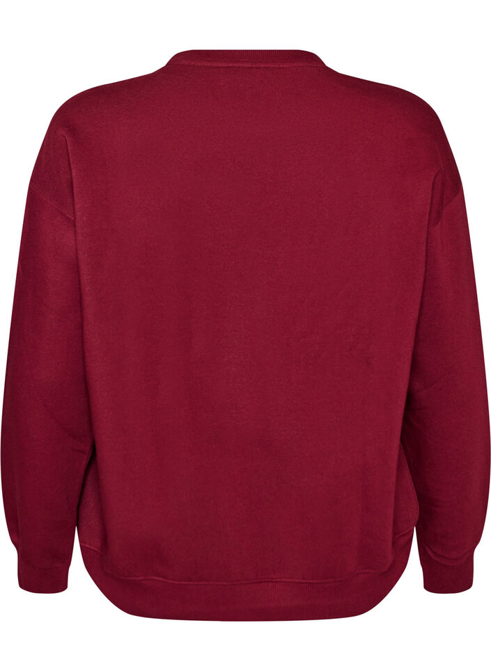 Bluza z nadrukiem tekstowym, Czerwony, Packshot image number 1