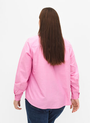 Bawelniana koszula z dlugim rekawem, Pink Frosting, Model image number 1