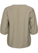 Bluzka z wiskozy w krate z 3/4-sleeves, Zielony, Packshot image number 1