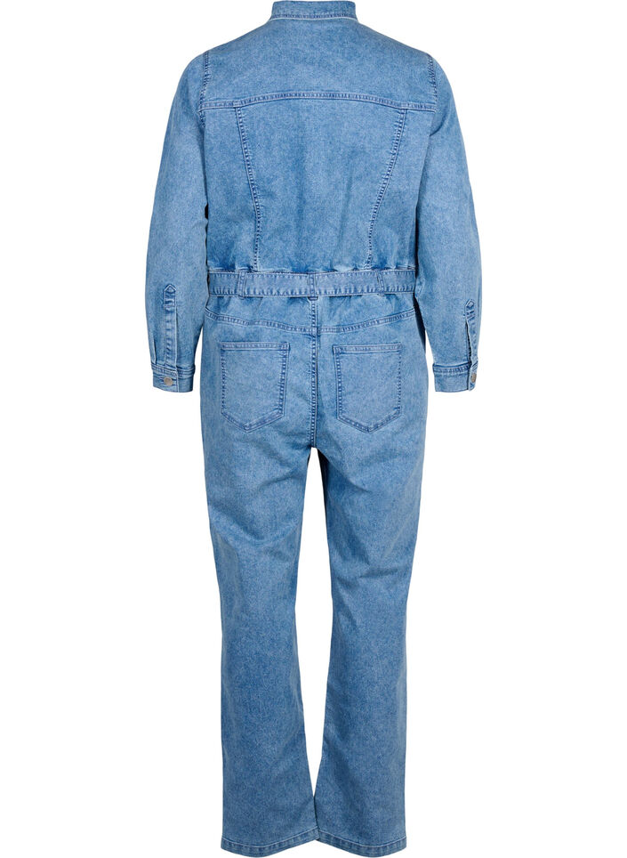 Kombinezon jeansowy z dlugim rekawem, Light Blue Denim, Packshot image number 1
