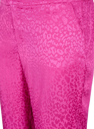 Wiskozowe spodnie zakardowe ton w ton, Rose Violet, Packshot image number 2