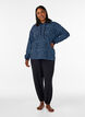 Bluza z kapturem z nadrukiem na calej powierzchni, Niebieskie, Model image number 1