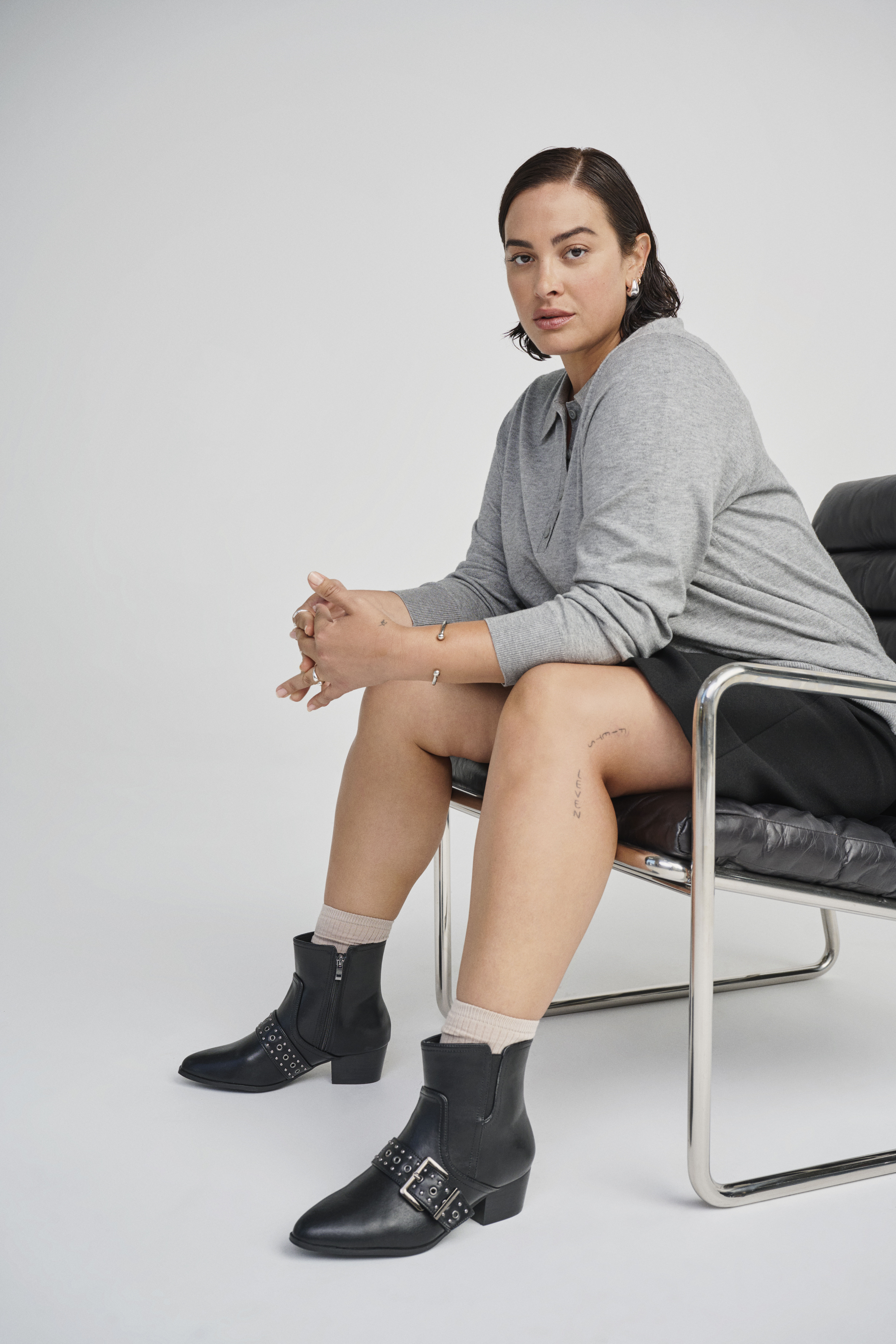 Zizzi Buty za kostkę z klamrą, , Model