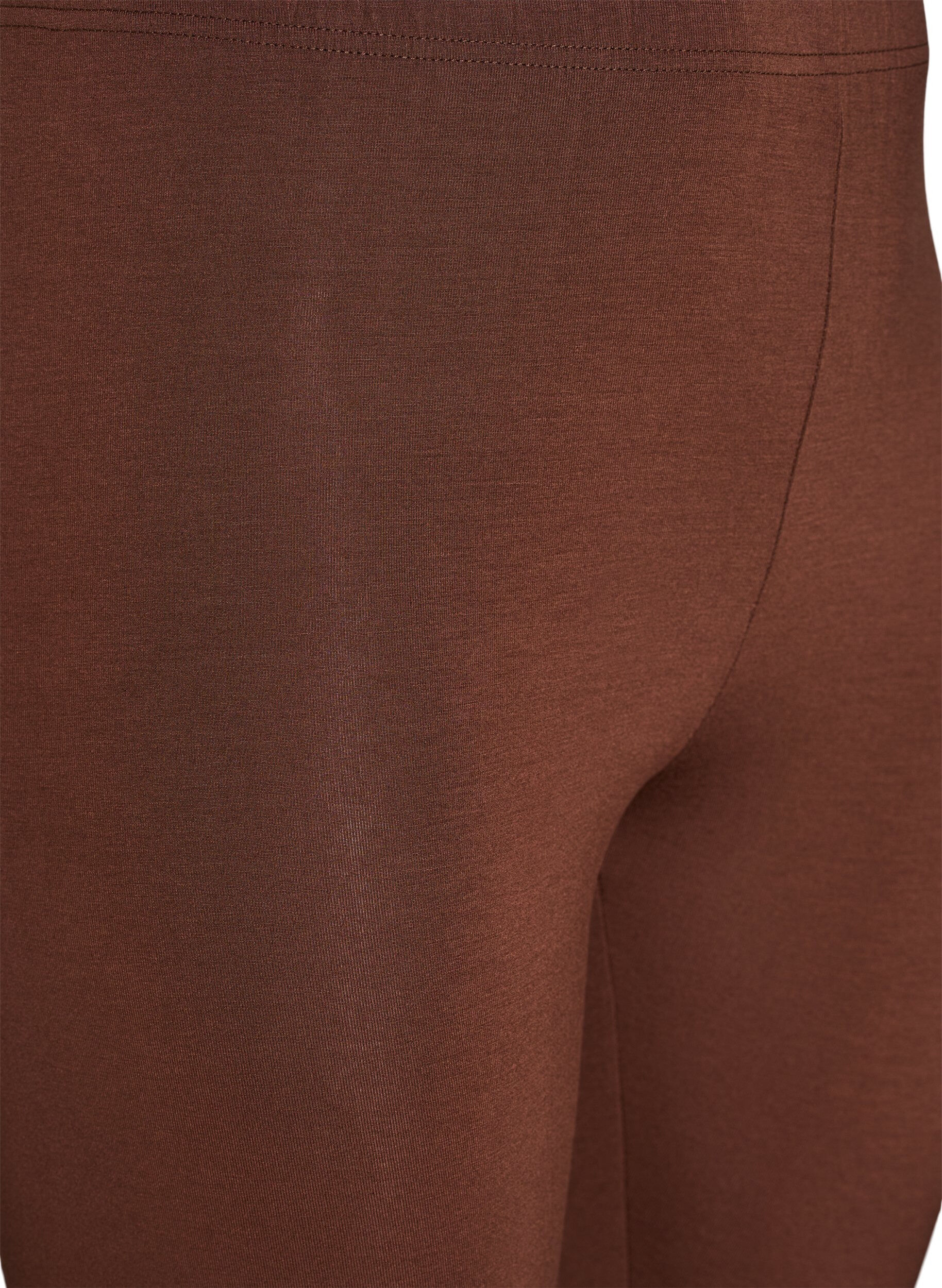 Zizzi Legginsy basic z wiskozy, Brązowy, Packshot image number 2