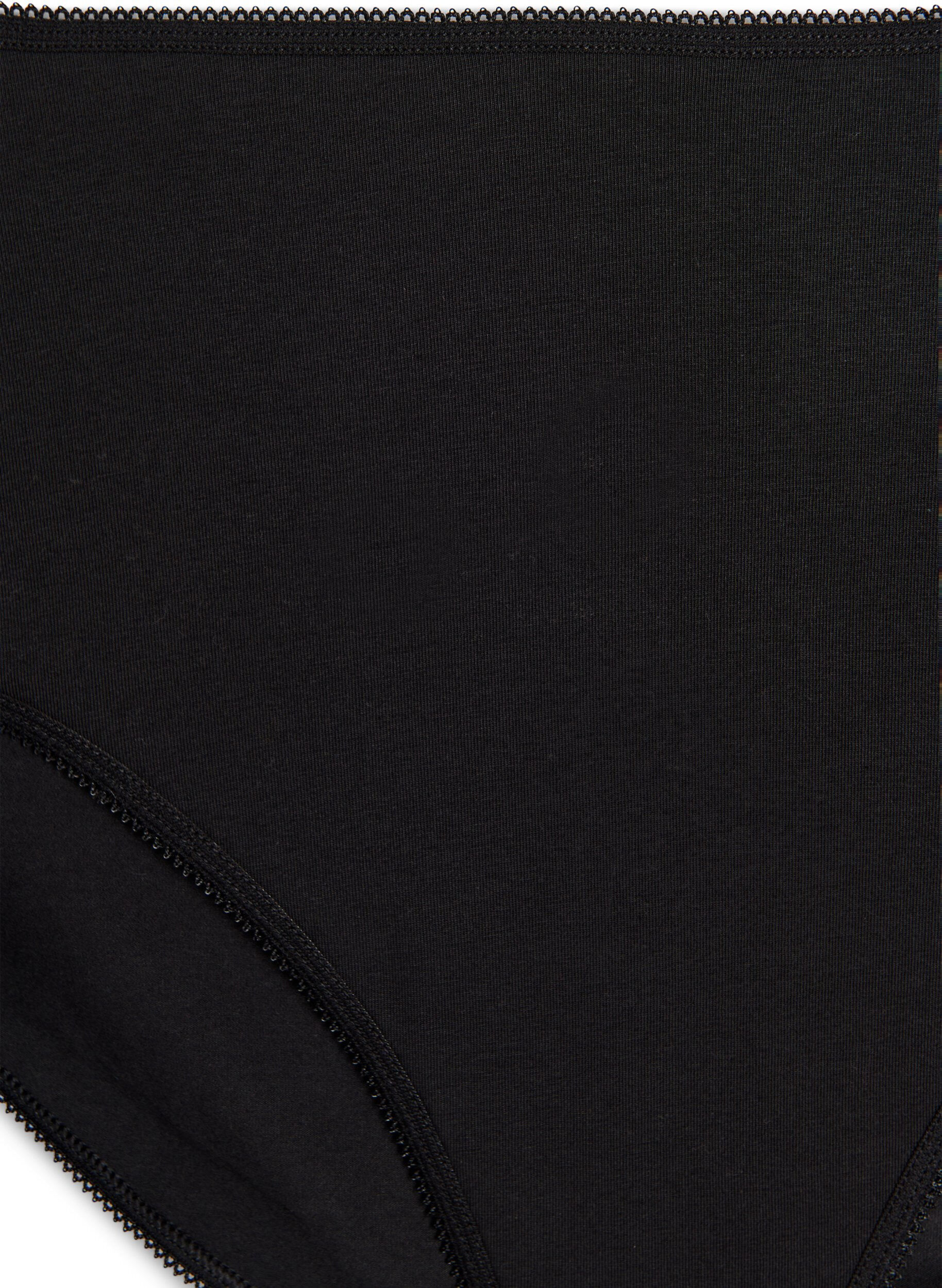 Zizzi Bawelniane majtki 5-pack z regularna talia, Czarne, Packshot image number 3