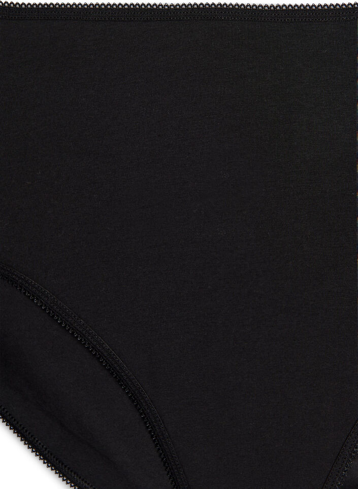  Bawelniane majtki 5-pack z regularna talia, Czarne, Packshot image number 3