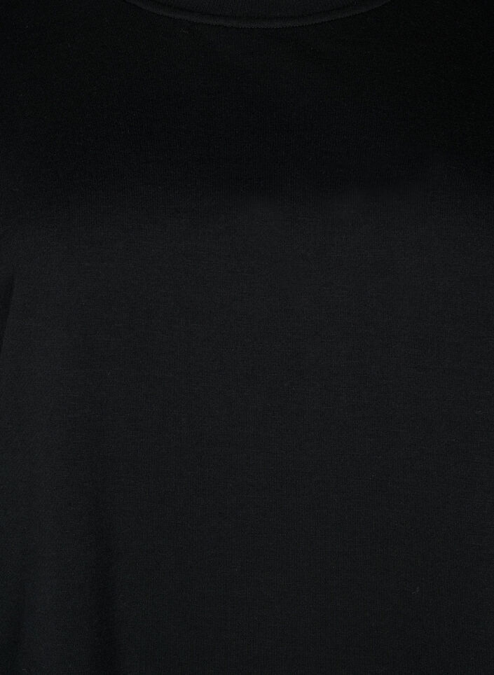Sweatshirt with 1/2 sleeves, Black, Packshot image number 2
