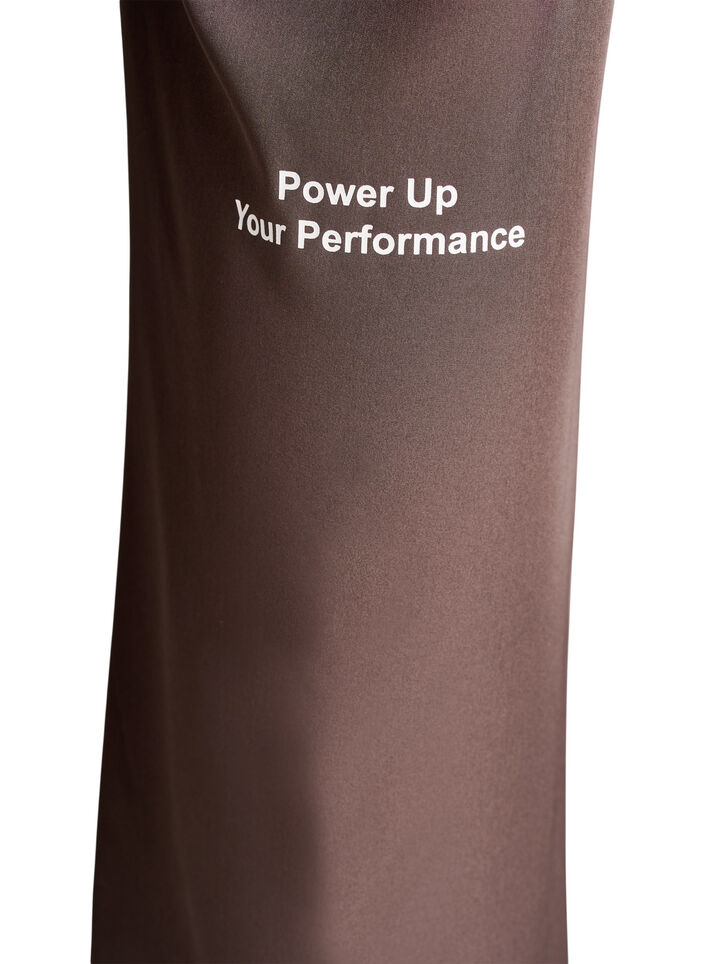 Sportowe spodnie z wysoka talia i prostymi nogawkami, Brązowy, Packshot image number 3