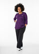  Bluzka treningowa z rekawami 3/4, Fioletowy, Model image number 1