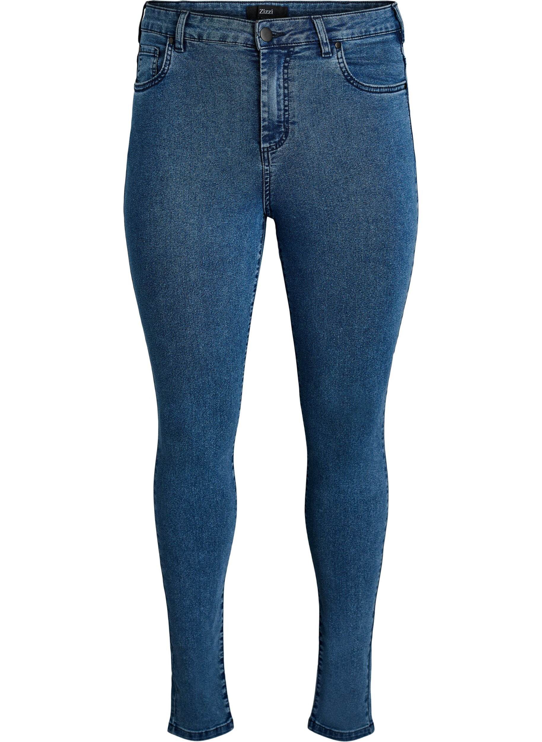 Zizzi Jeansy super slim z wysokim stanem Amy, Niebieskie, Packshot image number 0