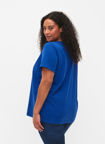 T-shirt z krótkim rekawem i dekoltem w szpic, Surf the web, Model image number 1