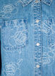Kurtka jeansowa z kwiatami, Light Blue Denim, Packshot image number 2