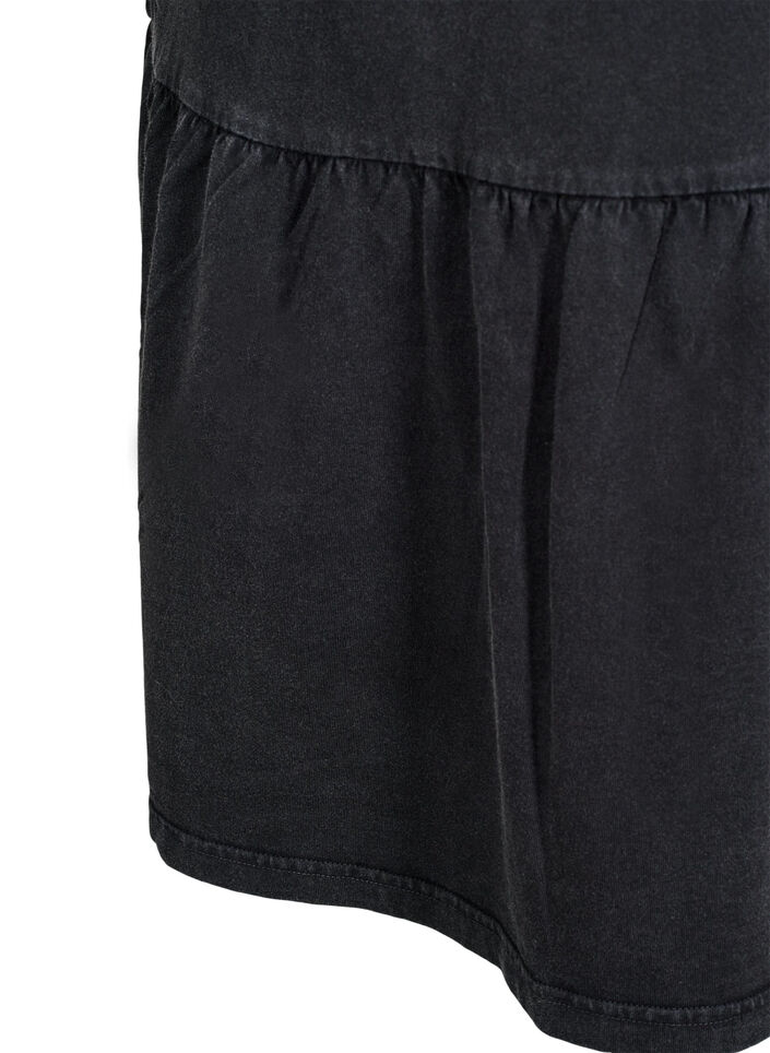 Krótka trapezówka o spranym wygladzie, Ciemnoszary, Packshot image number 3