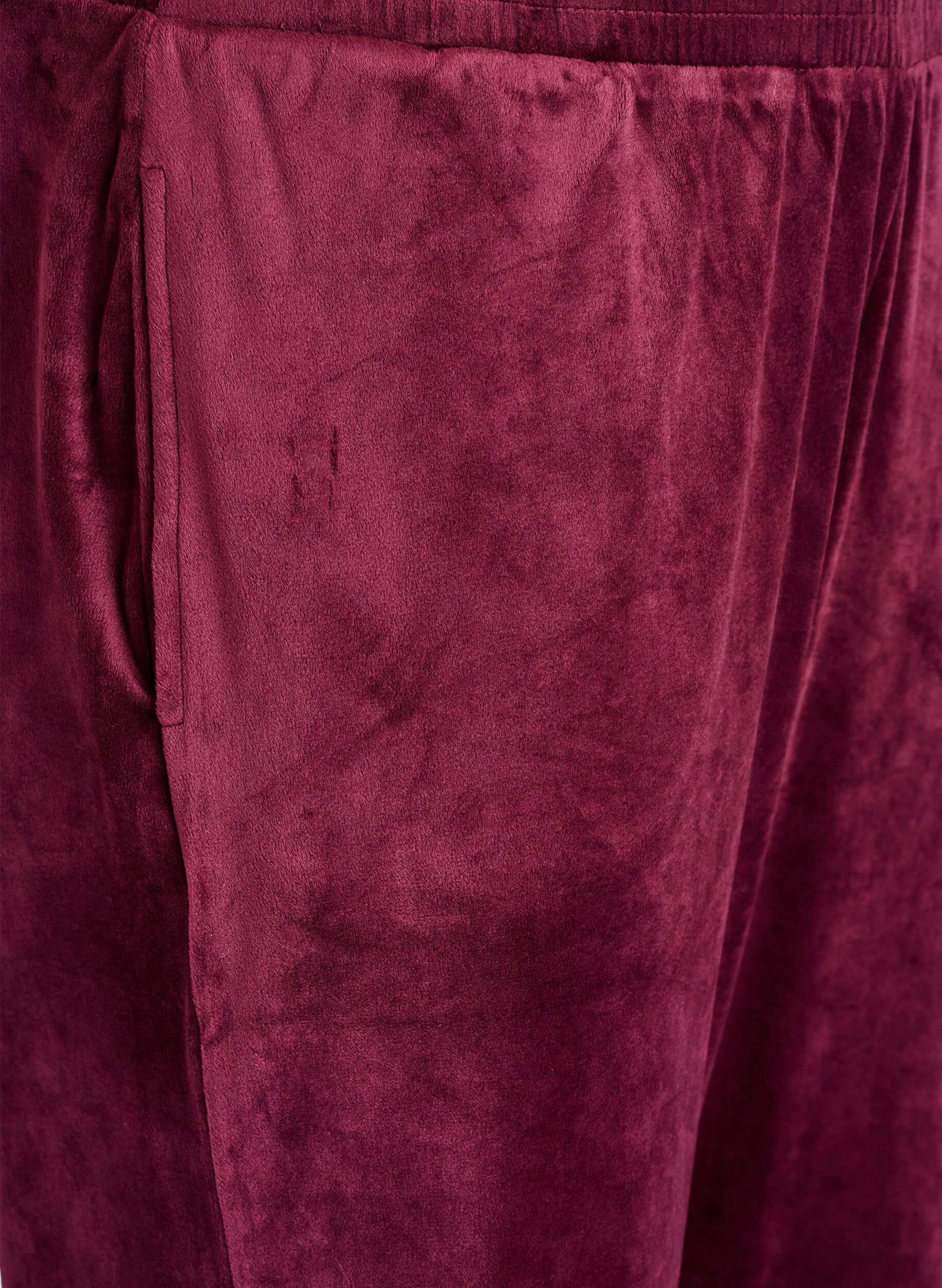 ZizziLuzne aksamitne spodnie, Czerwony, Packshot image number 2