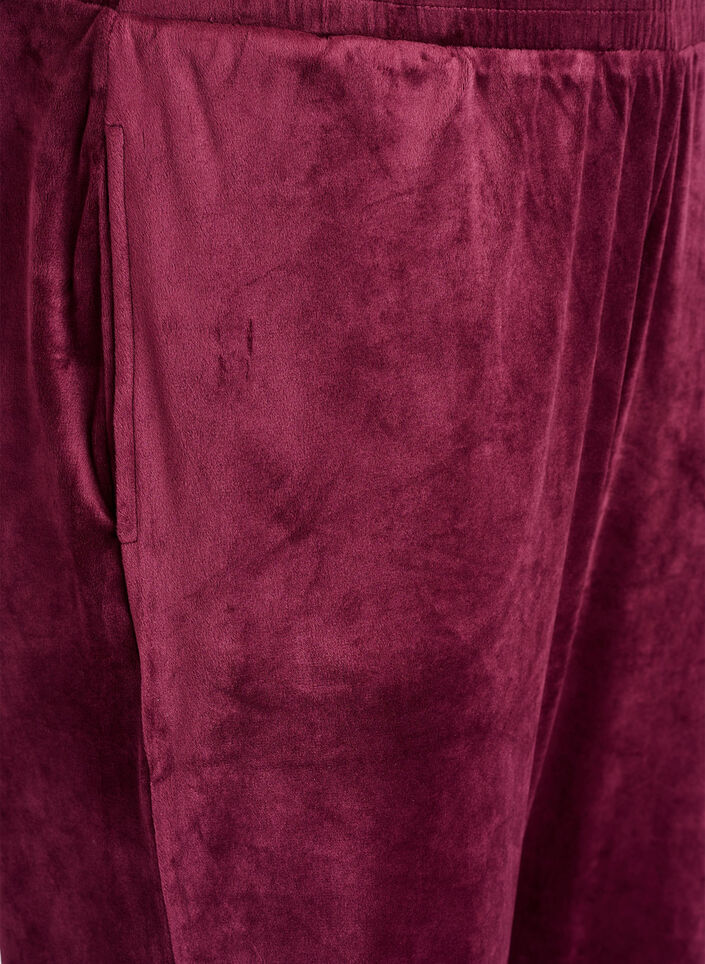Luzne aksamitne spodnie, Czerwony, Packshot image number 2