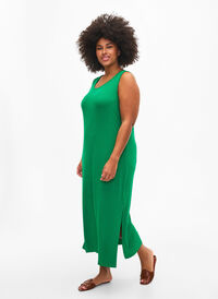 Prazkowana sukienka z wiskozy bez rekawów, Jolly Green, Model