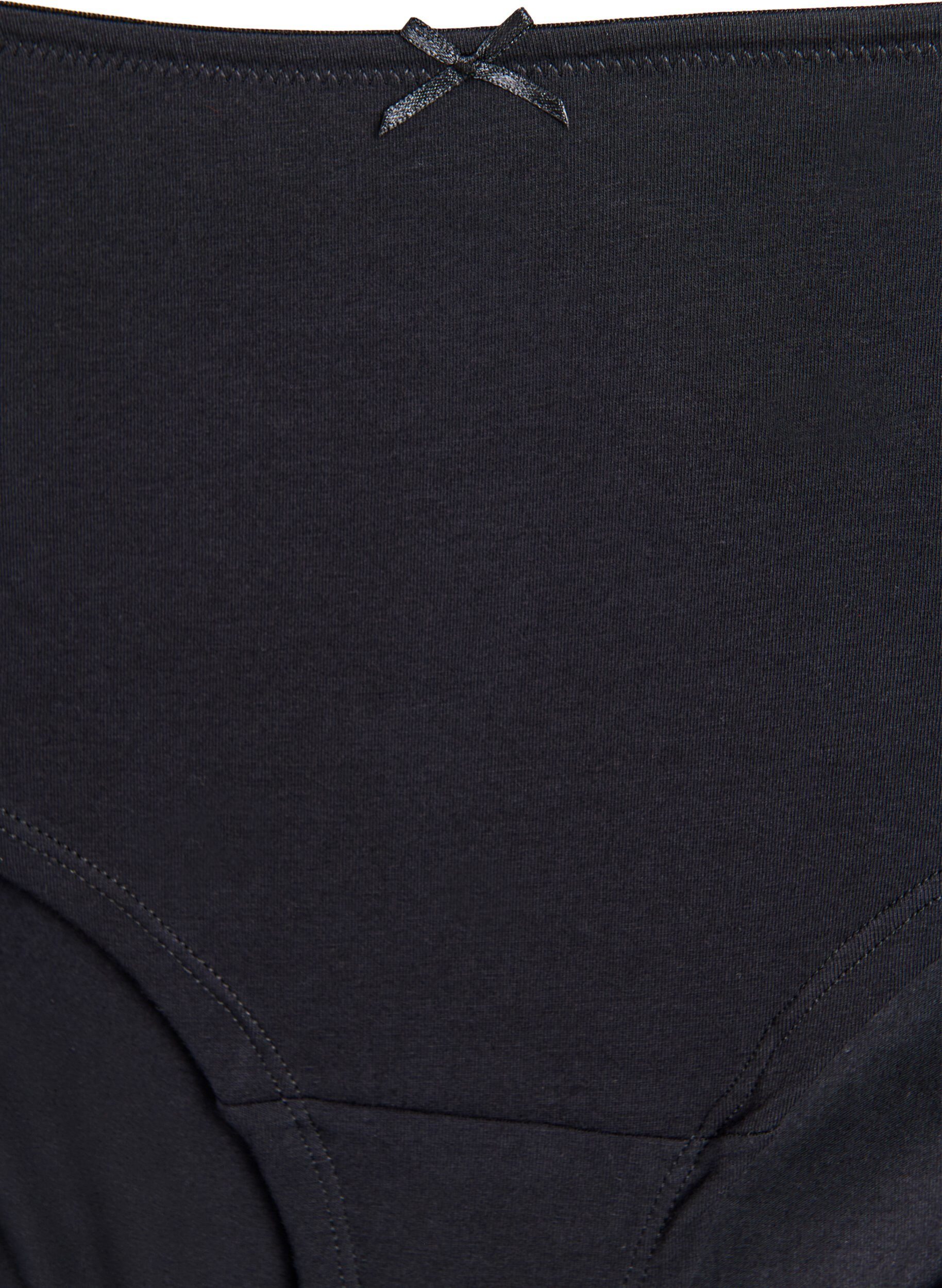 Zizzi 3-pack majtek typu hipster z koronkowym wykonczeniem, Czarne, Packshot image number 3