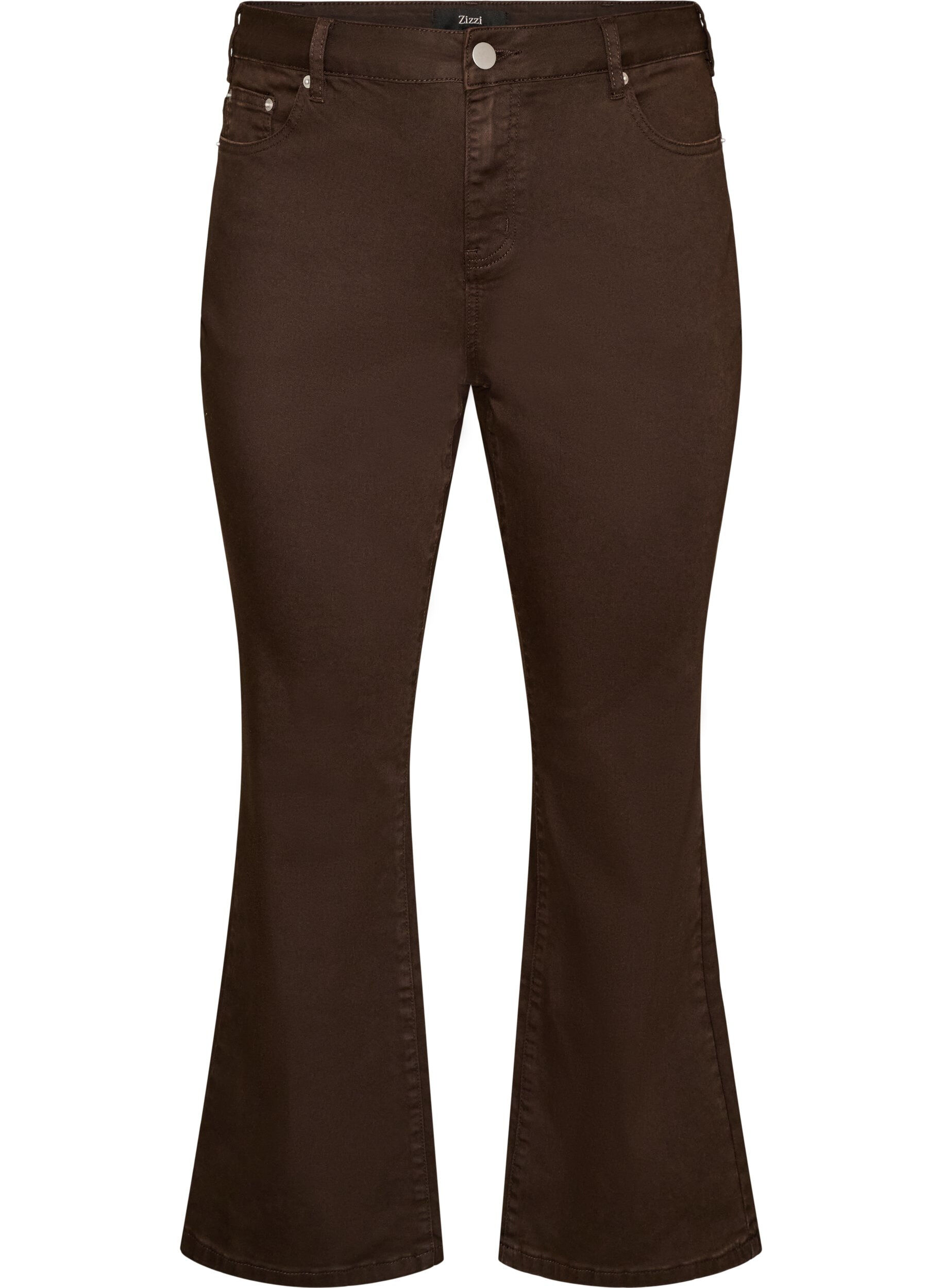 ZizziJeansy bootcut Ellen z kolorowego denimu, Brązowy, Packshot image number 0