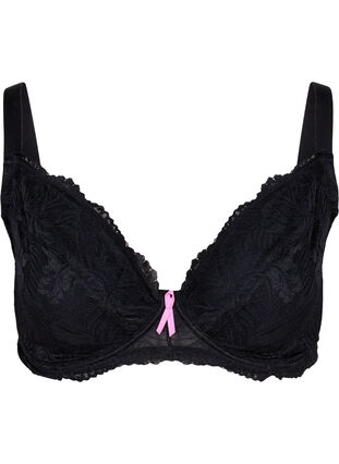 Support the Breasts – Biustonosz z fiszbinami i kieszonkami na wkladki, Black, Packshot image number 0