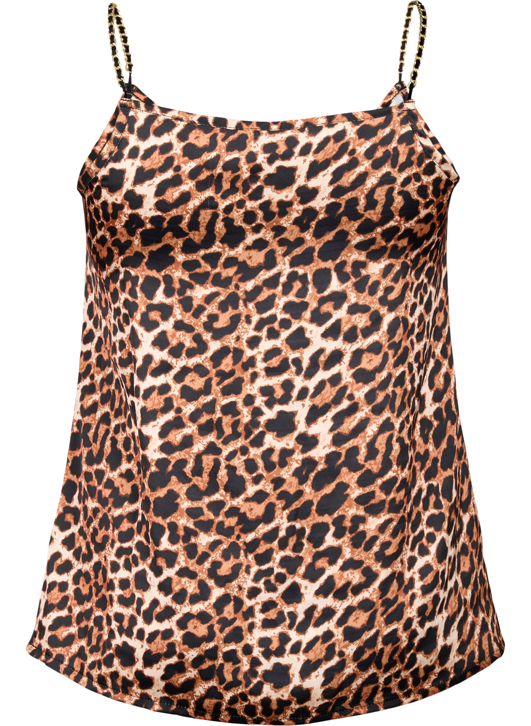 Zizzi Top w panterke z lancuszkiem, Leopard AOP, Packshot image number 1