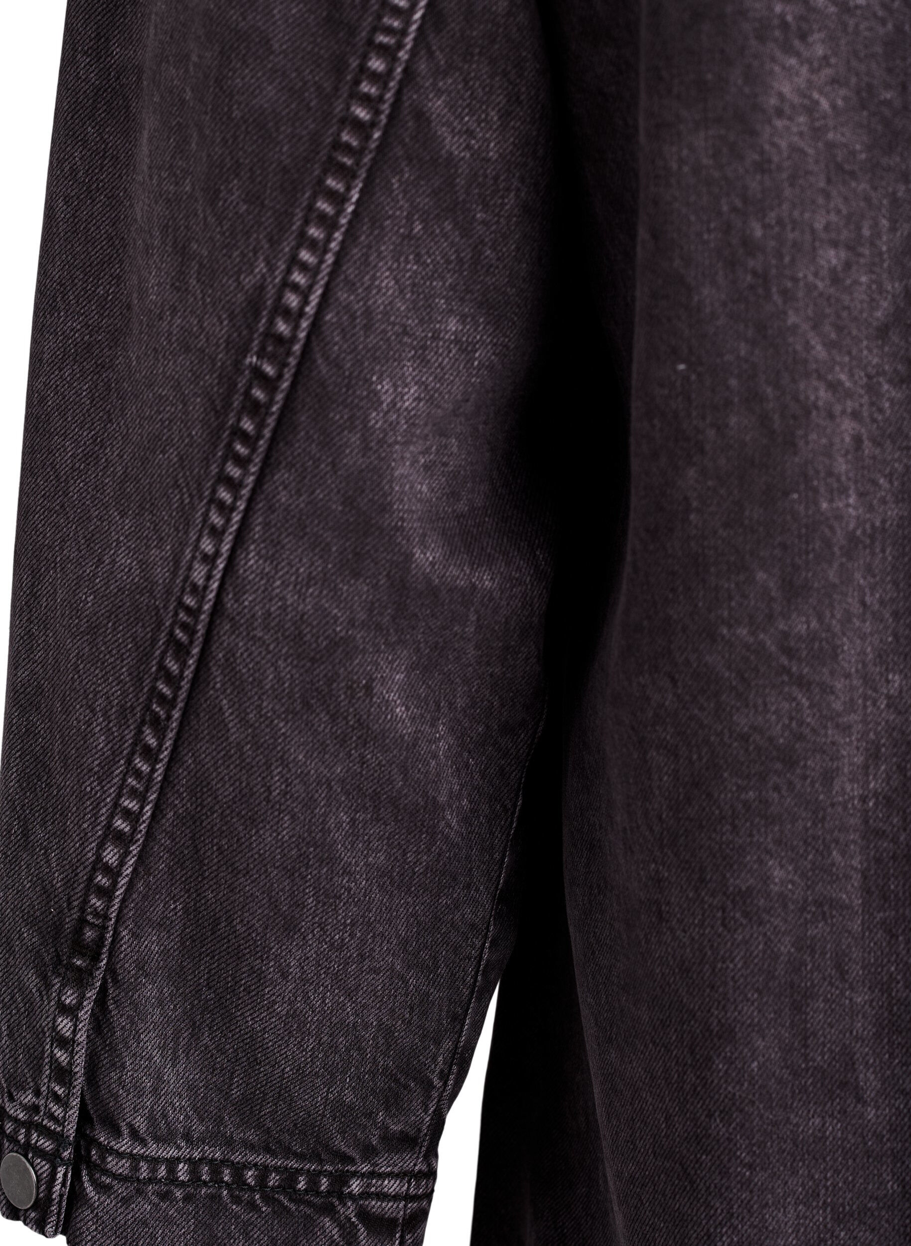 Zizzi Luzna koszula z denimu z 3/4-sleeves, Szary, Packshot image number 3