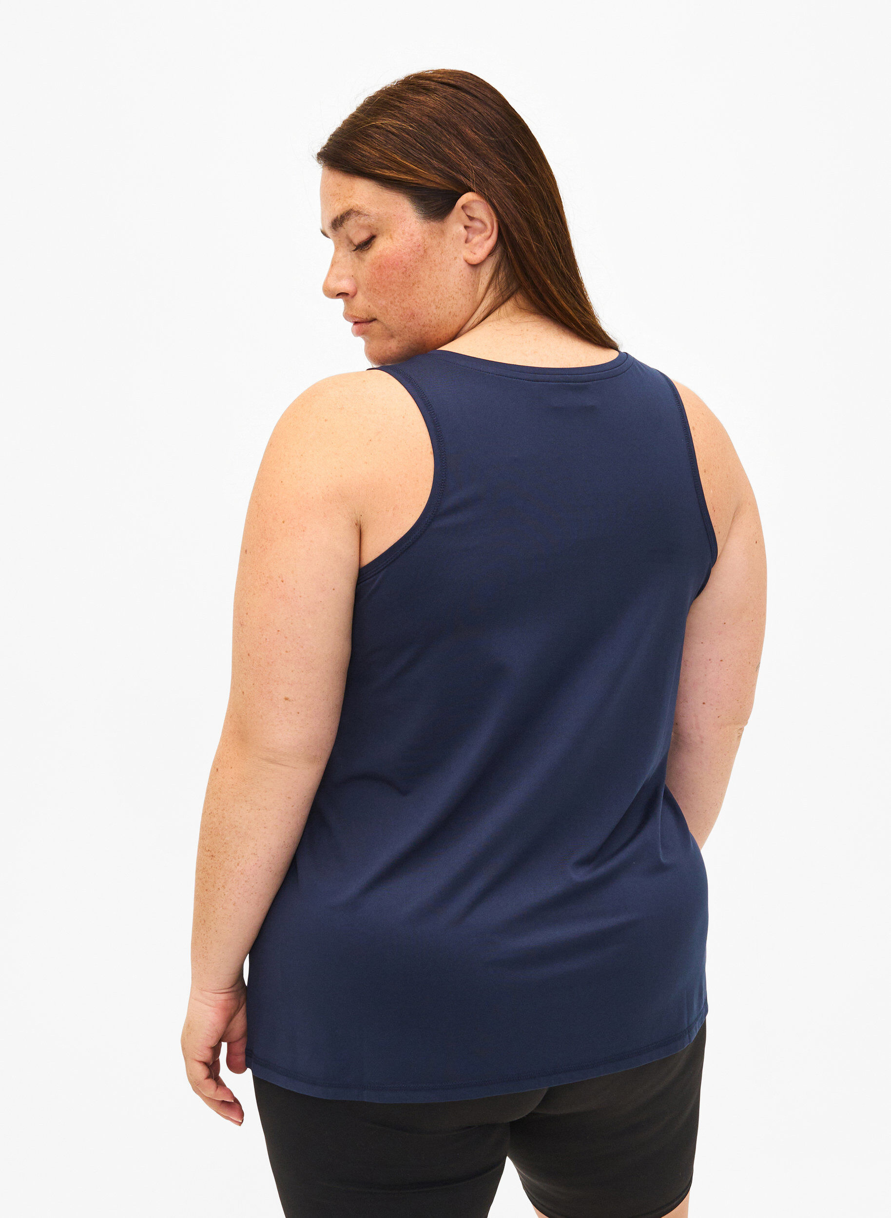 Zizzi Top treningowy z okraglym dekoltem, Night Sky, Model image number 1