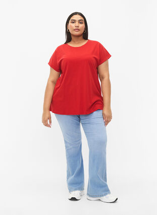 Koszulka z krótkimi rekawami wykonana z mieszanki bawelny, Tango Red, Model image number 2