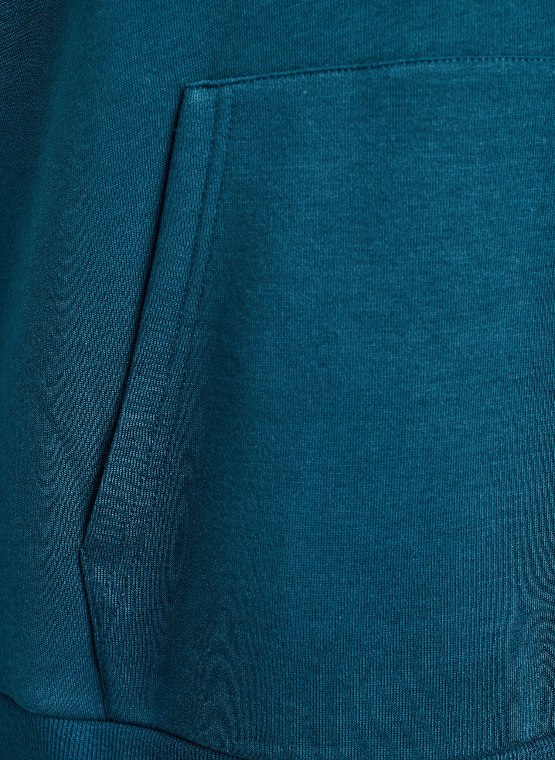 ZizziBluza z kapturem z haftowanym motywem z przodu, Zielony, Packshot image number 3