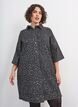 Sukienka jeansowa z cekinami i rekawami 3/4, Czarne, Model image number 0