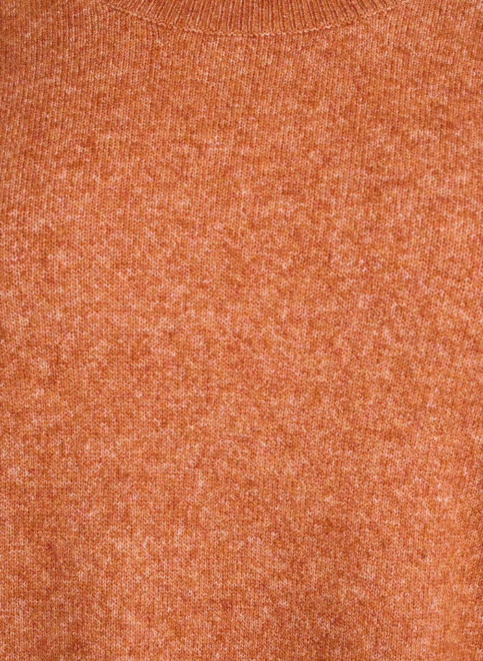 Luzny dzianinowy sweter z widocznymi szwami, Pomarańczowy, Packshot image number 2