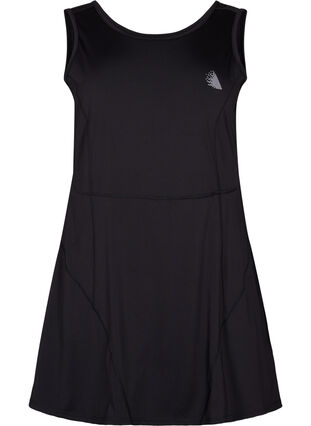 Sukienka do gry w padel z wewnetrznymi szortami, Black, Packshot image number 0